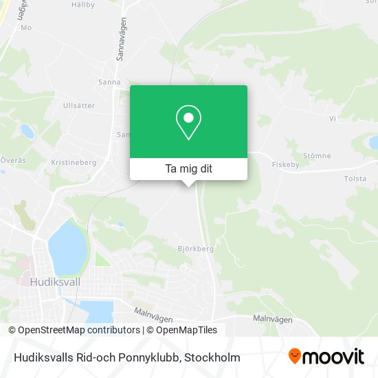 Hudiksvalls Rid-och Ponnyklubb karta