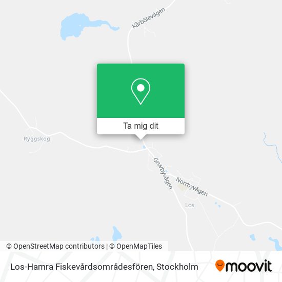 Los-Hamra Fiskevårdsområdesfören karta