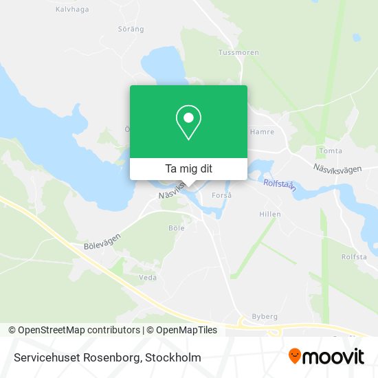Servicehuset Rosenborg karta