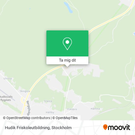 Hudik Friskoleutbildning karta