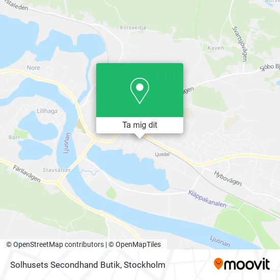 Solhusets Secondhand Butik karta