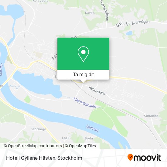 Hotell Gyllene Hästen karta