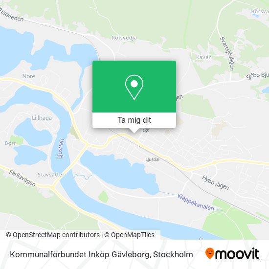 Kommunalförbundet Inköp Gävleborg karta