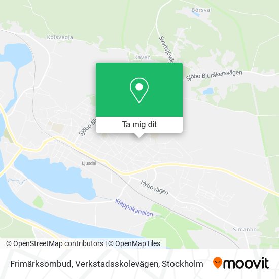 Frimärksombud, Verkstadsskolevägen karta