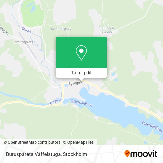 Buruspårets Våffelstuga karta