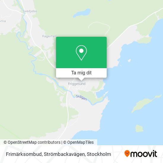 Frimärksombud, Strömbackavägen karta