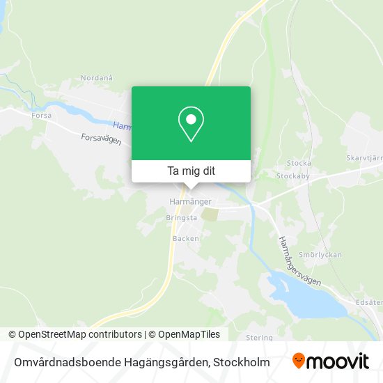 Omvårdnadsboende Hagängsgården karta
