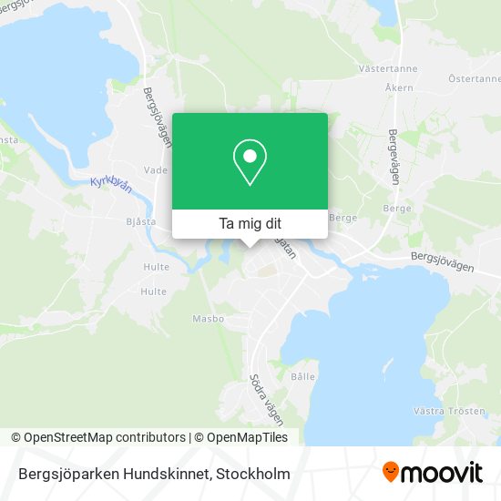Bergsjöparken Hundskinnet karta