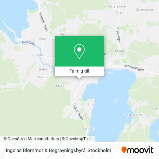 Ingelas Blommor & Begravningsbyrå karta