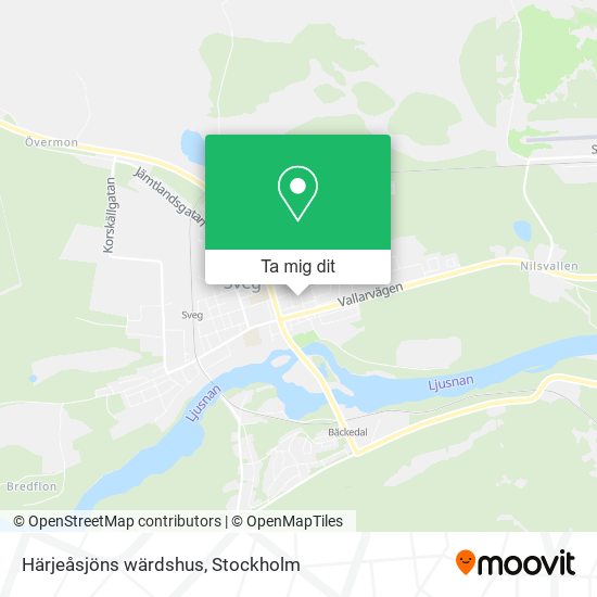 Härjeåsjöns wärdshus karta