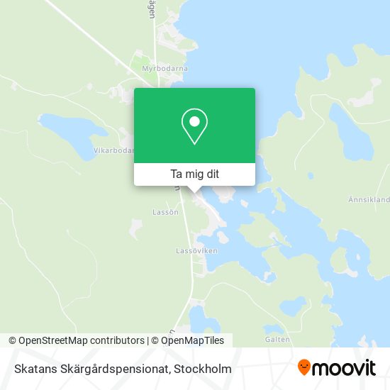 Skatans Skärgårdspensionat karta