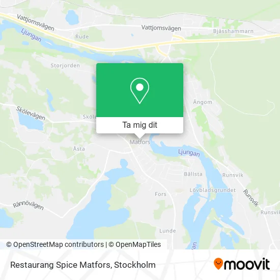 Restaurang Spice Matfors karta