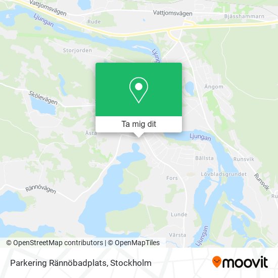 Parkering Rännöbadplats karta