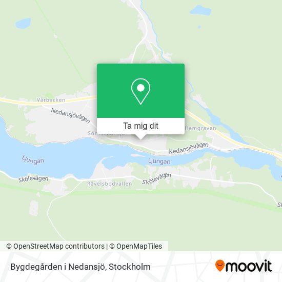 Bygdegården i Nedansjö karta