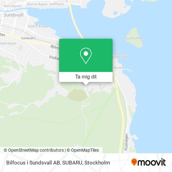 Bilfocus i Sundsvall AB, SUBARU karta