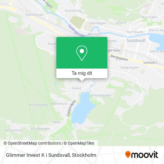 Glimmer Invest K i Sundsvall karta