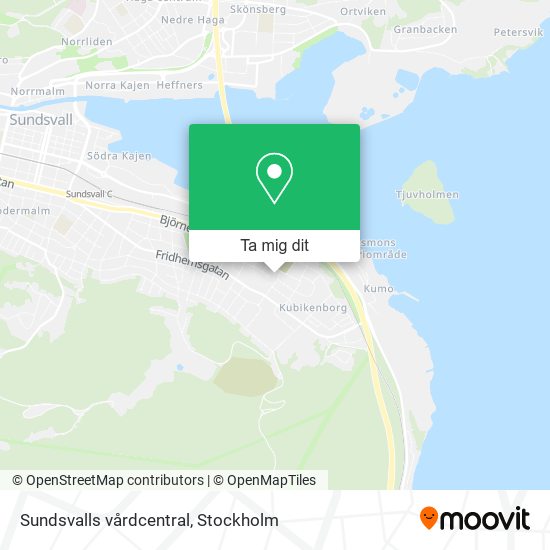 Sundsvalls vårdcentral karta