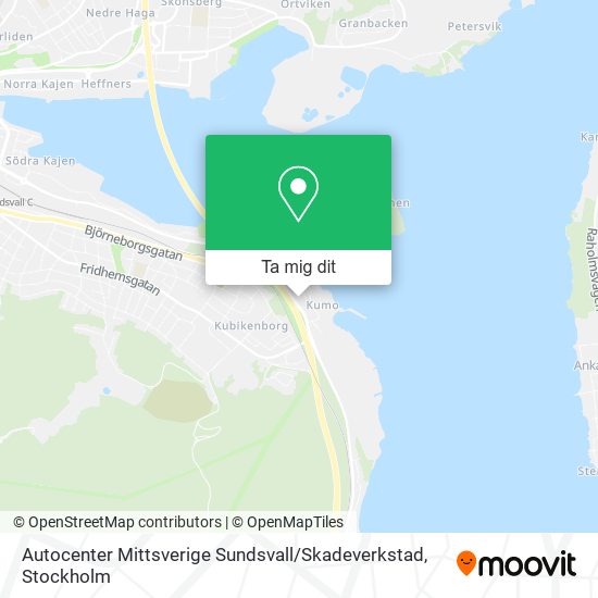 Autocenter Mittsverige Sundsvall / Skadeverkstad karta