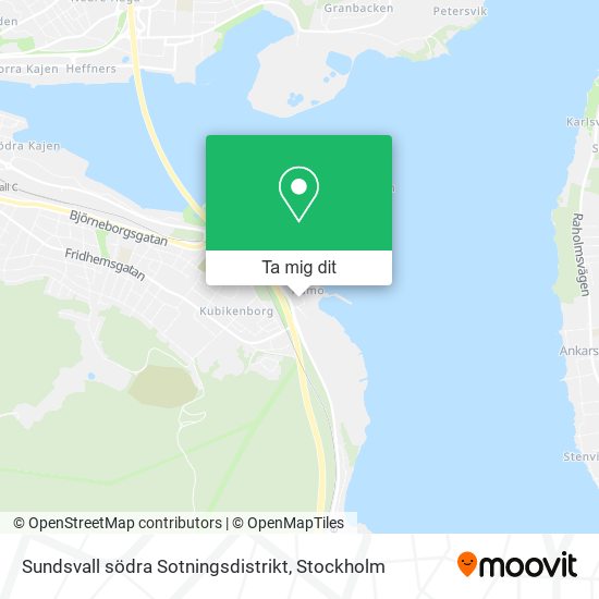 Sundsvall södra Sotningsdistrikt karta