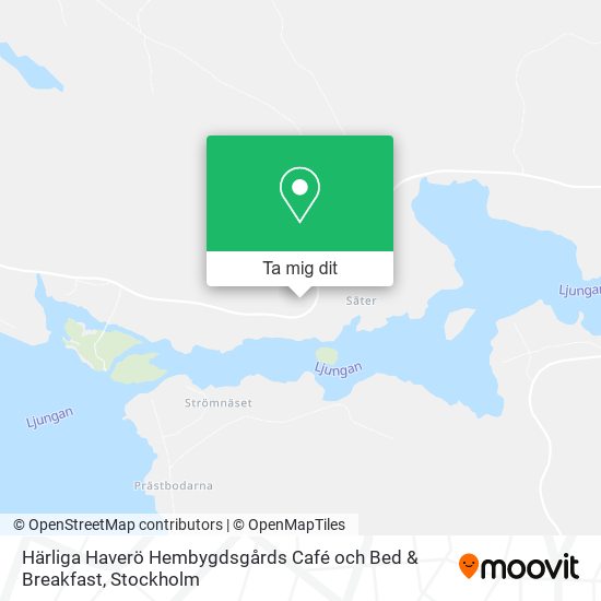 Härliga Haverö Hembygdsgårds Café och Bed & Breakfast karta