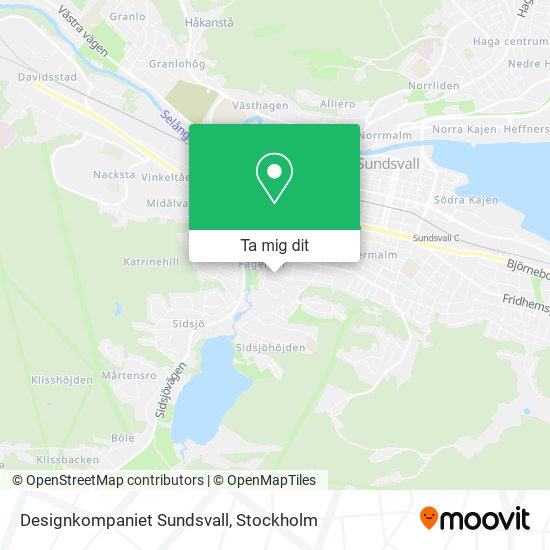 Designkompaniet Sundsvall karta