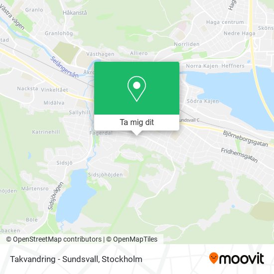 Takvandring - Sundsvall karta