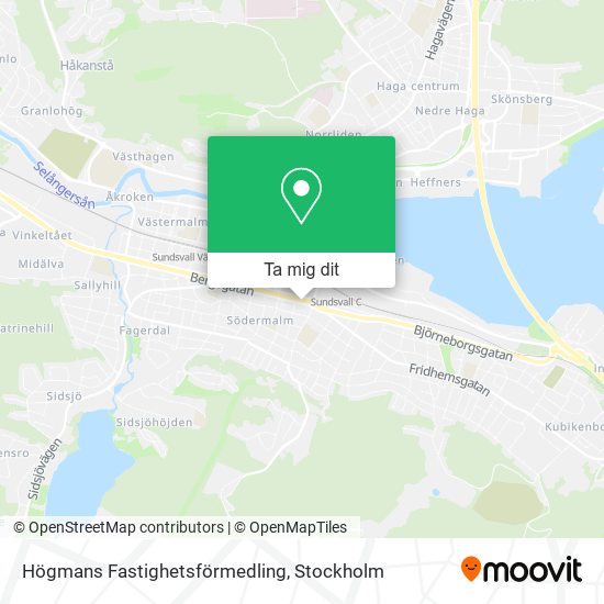 Högmans Fastighetsförmedling karta