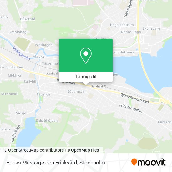 Erikas Massage och Friskvård karta
