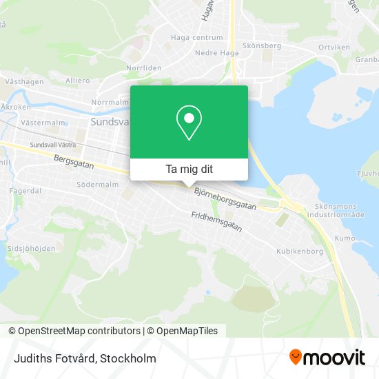 Judiths Fotvård karta
