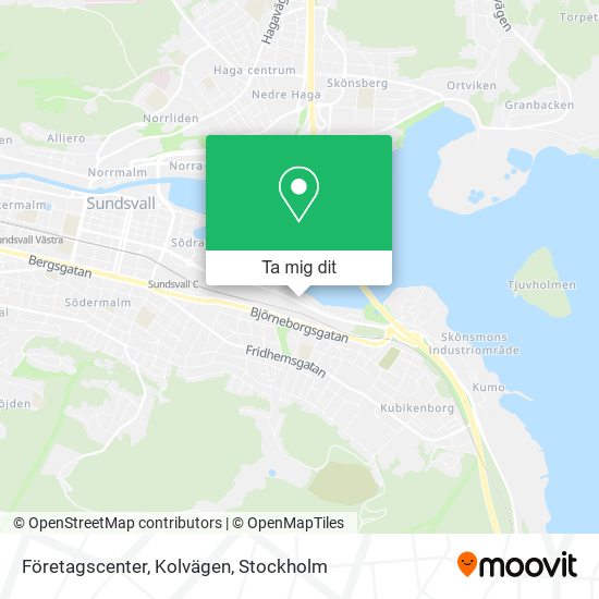Företagscenter, Kolvägen karta