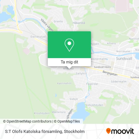 S:T Olofs Katolska församling karta