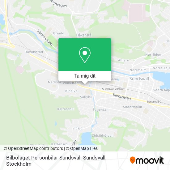 Bilbolaget Personbilar Sundsvall-Sundsvall karta