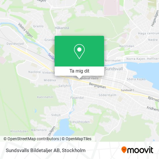 Sundsvalls Bildetaljer AB karta