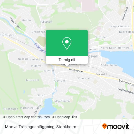 Moove Träningsanläggning karta