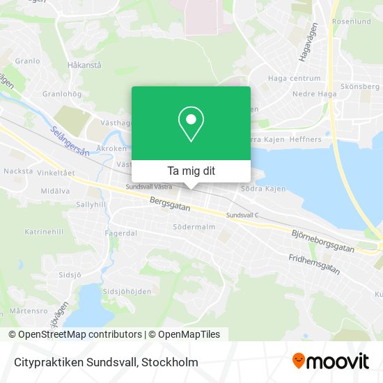 Citypraktiken Sundsvall karta