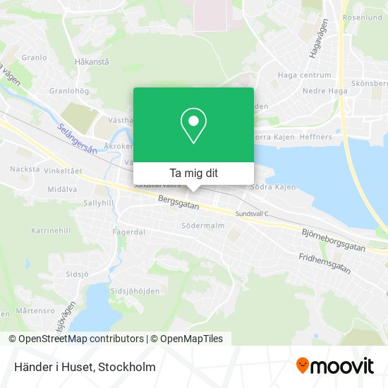 Händer i Huset karta