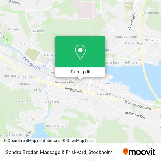 Sandra Brodén Massage & Friskvård karta