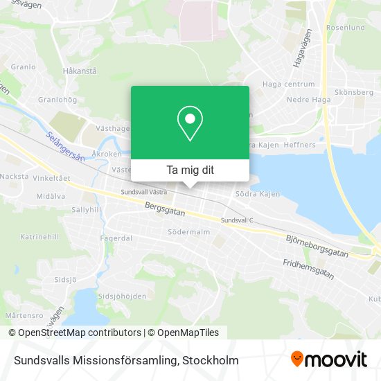 Sundsvalls Missionsförsamling karta