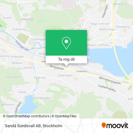 Sandå Sundsvall AB karta
