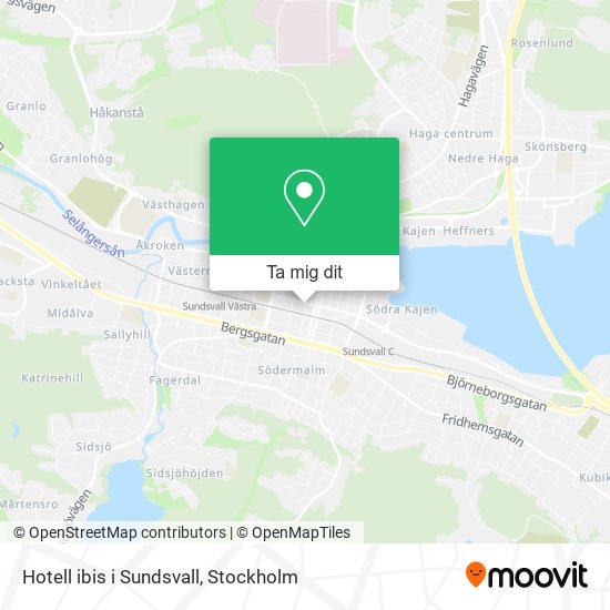 Hotell ibis i Sundsvall karta