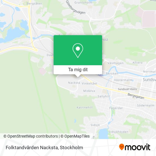 Folktandvården Nacksta karta