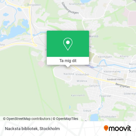 Nacksta bibliotek karta