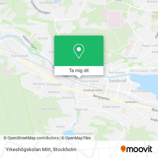 Yrkeshögskolan Mitt karta