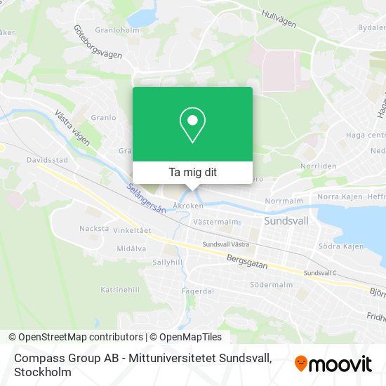 Compass Group AB - Mittuniversitetet Sundsvall karta