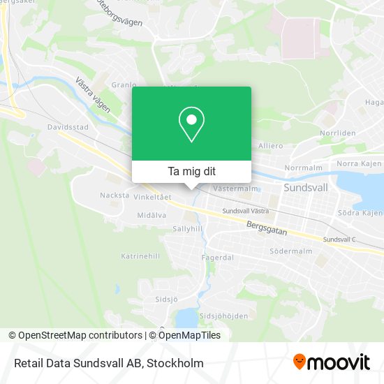 Retail Data Sundsvall AB karta