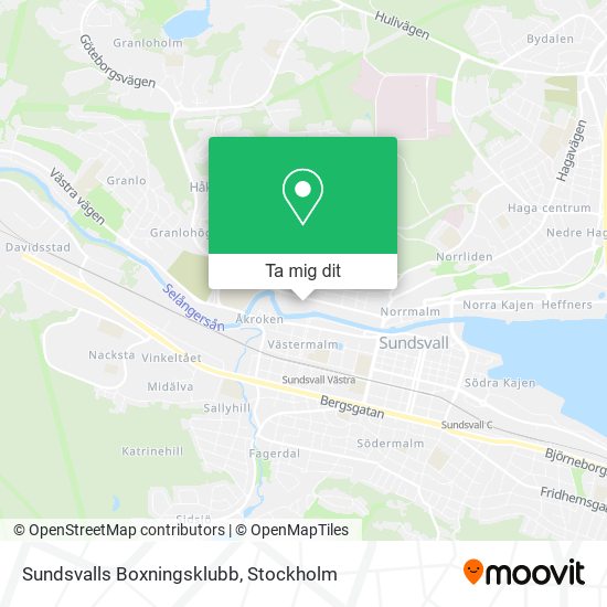 Sundsvalls Boxningsklubb karta