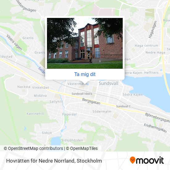 Hovrätten för Nedre Norrland karta