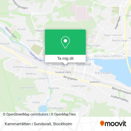Kammarrätten i Sundsvall karta
