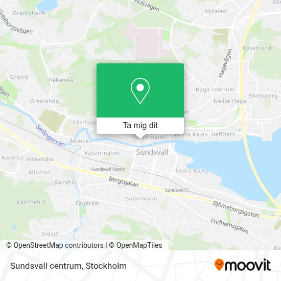 Sundsvall centrum karta