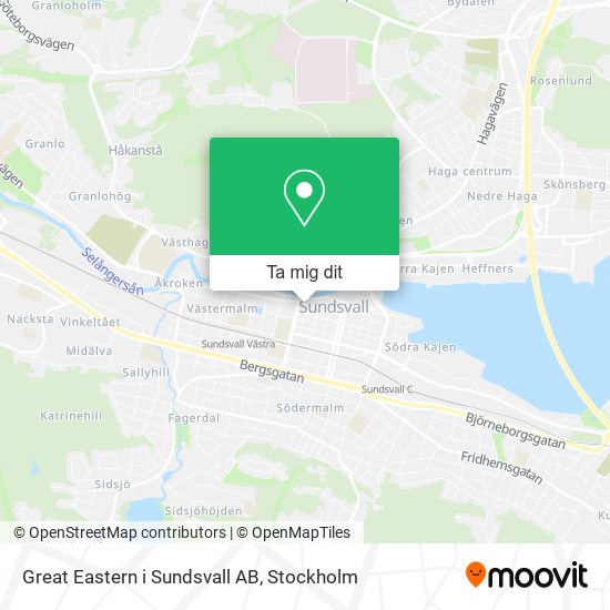 Great Eastern i Sundsvall AB karta
